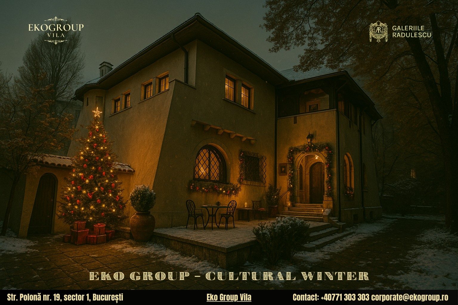 Poveste de Crăciun în rafinamentul anilor ’30: evocarea magiei la Eko Group Vila